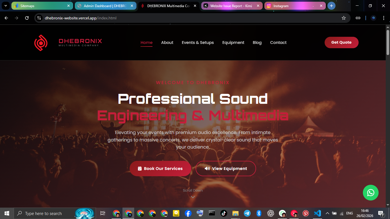 DHEBRONIX Multimedia Website